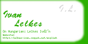 ivan lelkes business card